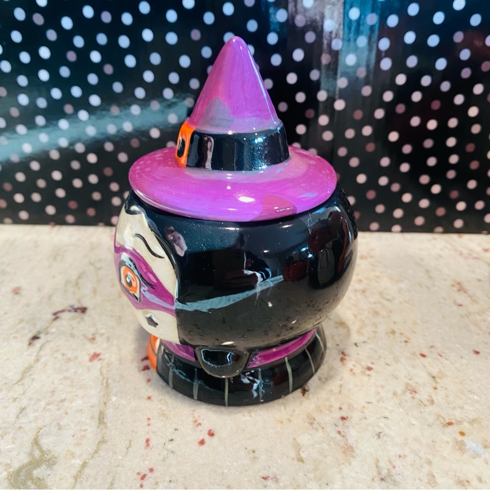Johanna Parker Witch Hat Salt & Pepper Shaker Vintage Style Halloween Transpac - Picture 6 of 11